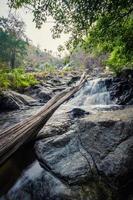 Khlong Nam Lai Waterfall, Beautiful waterfalls in klong Lan national park of Thailand photo