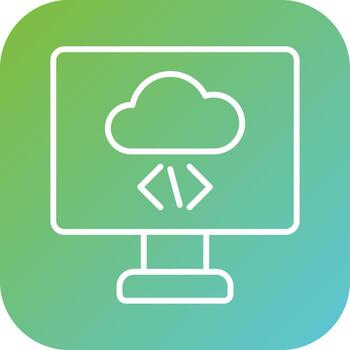 nube codificación vector icono estilo