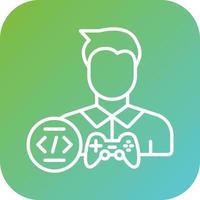 Game Developer Male Vector Icon Style