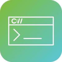 Console Command Line Vector Icon Style