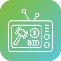 Live Bidding Vector Icon Style