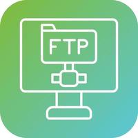 Ftp Protocol Vector Icon Style