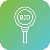 Bidding Paddle Vector Icon Style