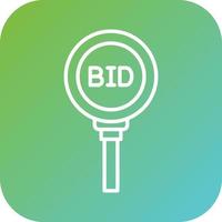 Bidding Paddle Vector Icon Style