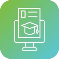 computadora Ciencias la licenciatura vector icono estilo