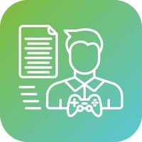 Game Script Writer Male Vector Icon Style