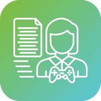 Game Script Writer Femal Vector Icon Style