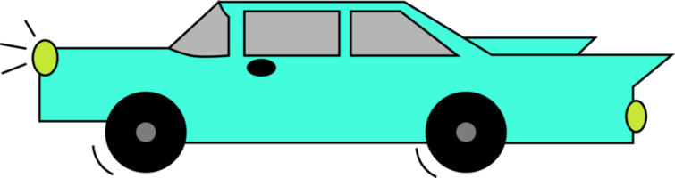 car design illustration isolated on transparent background png