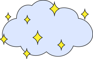 illustration de conception de nuage isolée sur fond transparent png