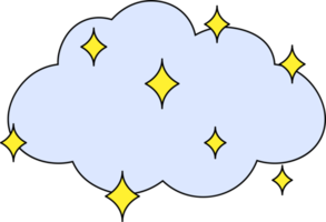 illustration de conception de nuage isolée sur fond transparent png