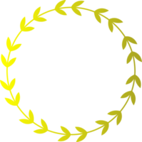 laurel wreath design illustration isolated on transparent background png