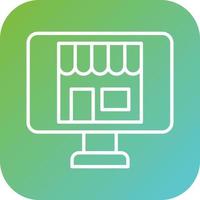 Online Store Vector Icon Style