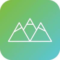 Snow-Capped Mountain Vector Icon Style