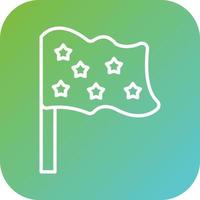 Castle Flag Vector Icon Style