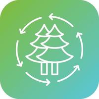 Reforestation Vector Icon Style