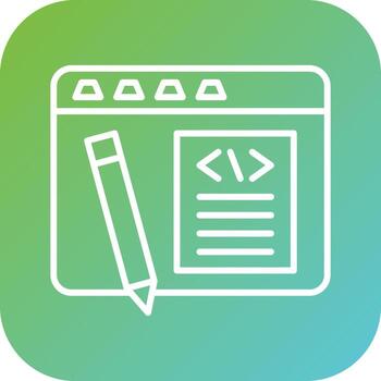 Edit Code Vector Icon Style