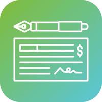 Cheque Vector Icon Style