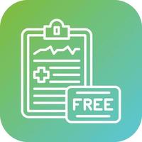 gratis médico chequeo vector icono estilo