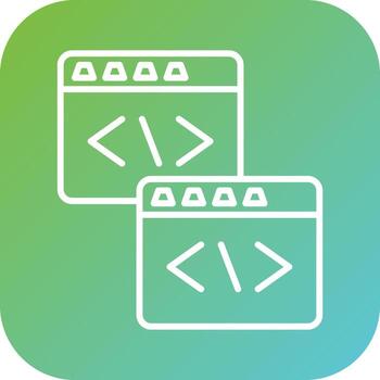 Code Refactoring Vector Icon Style