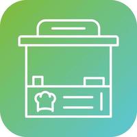 Food Stand Vector Icon Style