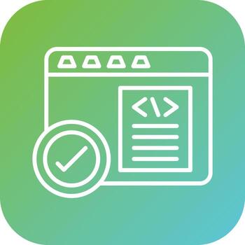 Code Correction Vector Icon Style