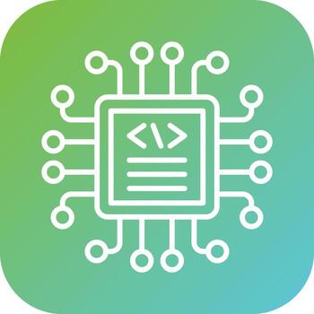 Code Processor Vector Icon Style