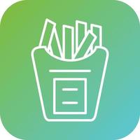 French Fries Vector Icon Style