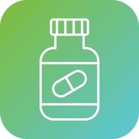 Pills Bottle Vector Icon Style