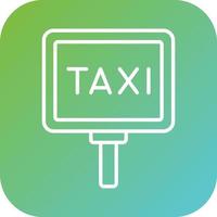 Taxi Signal Vector Icon Style