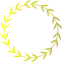 laurel wreath design illustration isolated on transparent background png