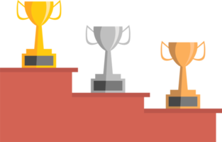 trophy design illustration isolated on transparent background png