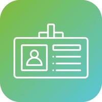 Identification Card Vector Icon Style