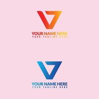 V letter or Wordmarks logo design. vector