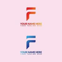 F letter or Wordmarks logo design. vector