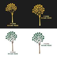 Farm and tree logo design. vector