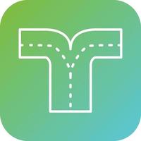 Road Split Vector Icon Style