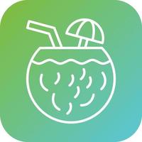 Coconut Drink Vector Icon Style