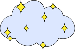 illustration de conception de nuage isolée sur fond transparent png