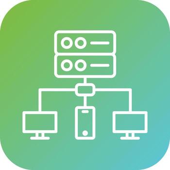 base de datos red vector icono estilo