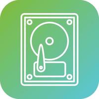 Hard Disk Vector Icon Style