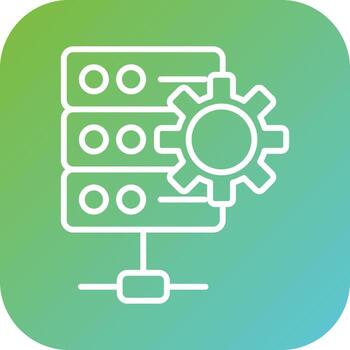 Database Settings Vector Icon Style