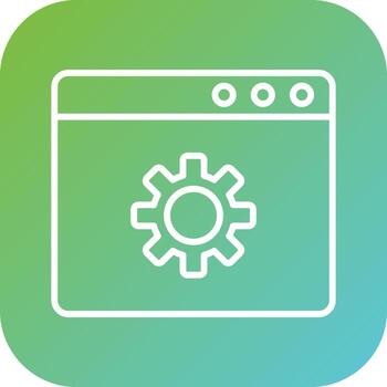 Browser Setting Vector Icon Style
