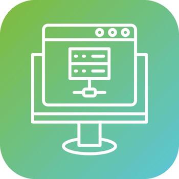 web hospedaje vector icono estilo