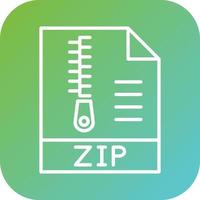 Zip File Vector Icon Style