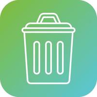 basura lata vector icono estilo