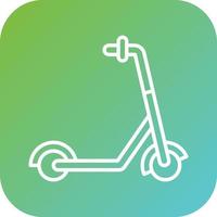 Kick Scooter Vector Icon Style