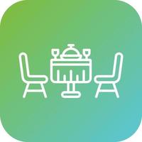 Food Table Vector Icon Style