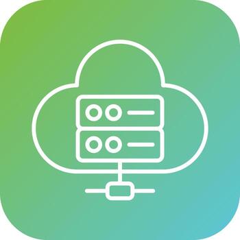 Cloud Database Vector Icon Style