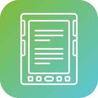 E-Book Reader Vector Icon Style