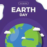 world earth day post vector